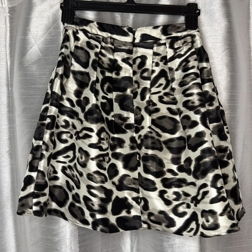 by & by Juniors 1 Animal Print Pleated Shimmer Mini Skirt